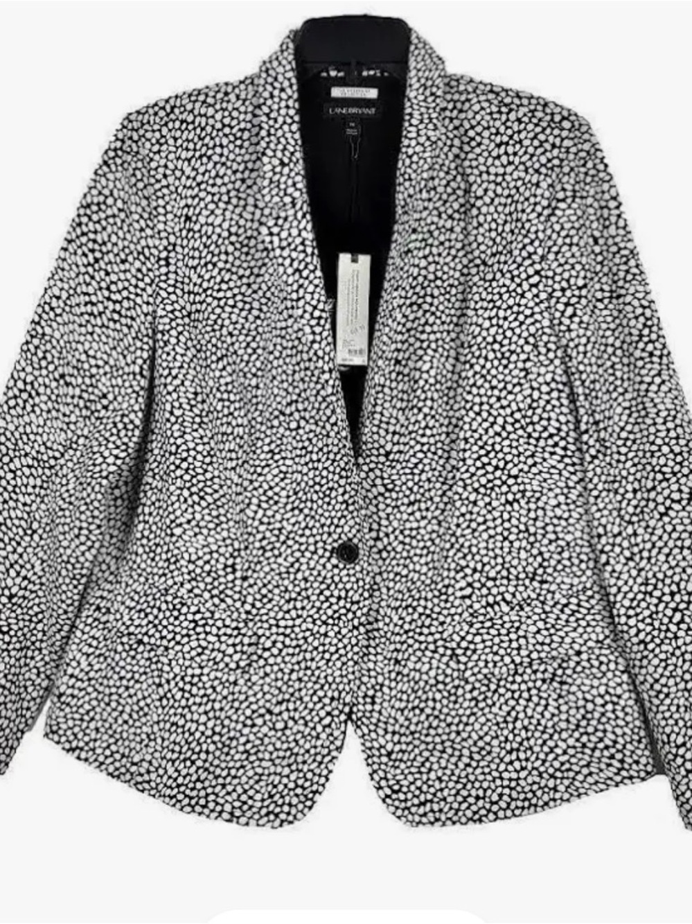Lyne Bryant Black & White Pebble Print Blazer